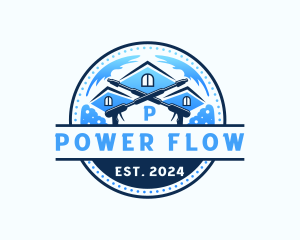 Power Wash Roof Cleaning logo design