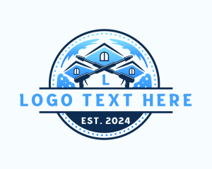 Roof - Power Wash Roof Cleaning logo design