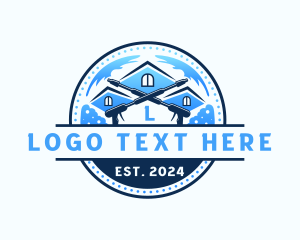 Clean - Power Wash Roof Cleaning logo design