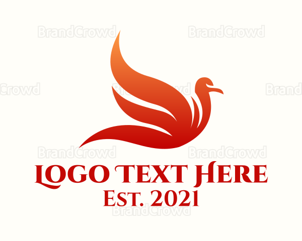Gradient Flying Phoenix Logo | BrandCrowd Logo Maker