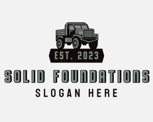 Military Truck - Cargo Truck Delivery logo design