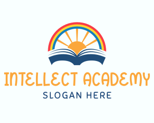 Academics - Rainbow Sunrise Book logo design