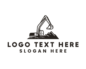 Excavation - Excavator Mining Machinery logo design