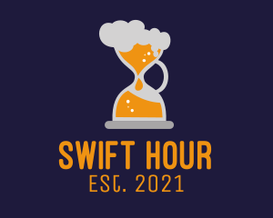 Beer Hour Glass  logo design