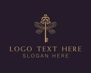 Moth - Elegant Key Wing logo design