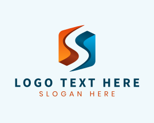 Creative Media Hexagon Letter S logo design