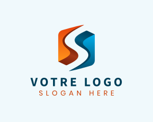 Creative Media Hexagon Letter S Logo