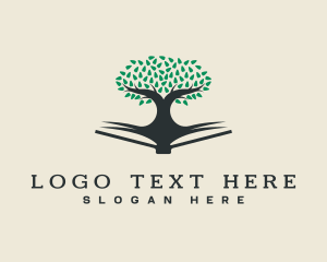 Reading - Educational Tree Book logo design