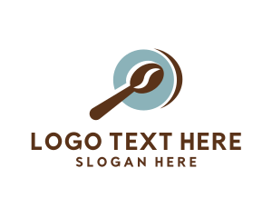 Silverware - Coffee Bean Spoon logo design