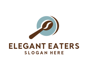 Silverware - Coffee Bean Spoon logo design