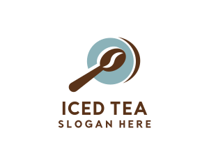 Coffee Bean Spoon logo design