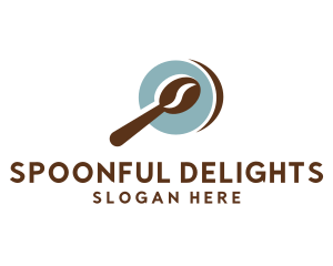 Coffee Bean Spoon logo design