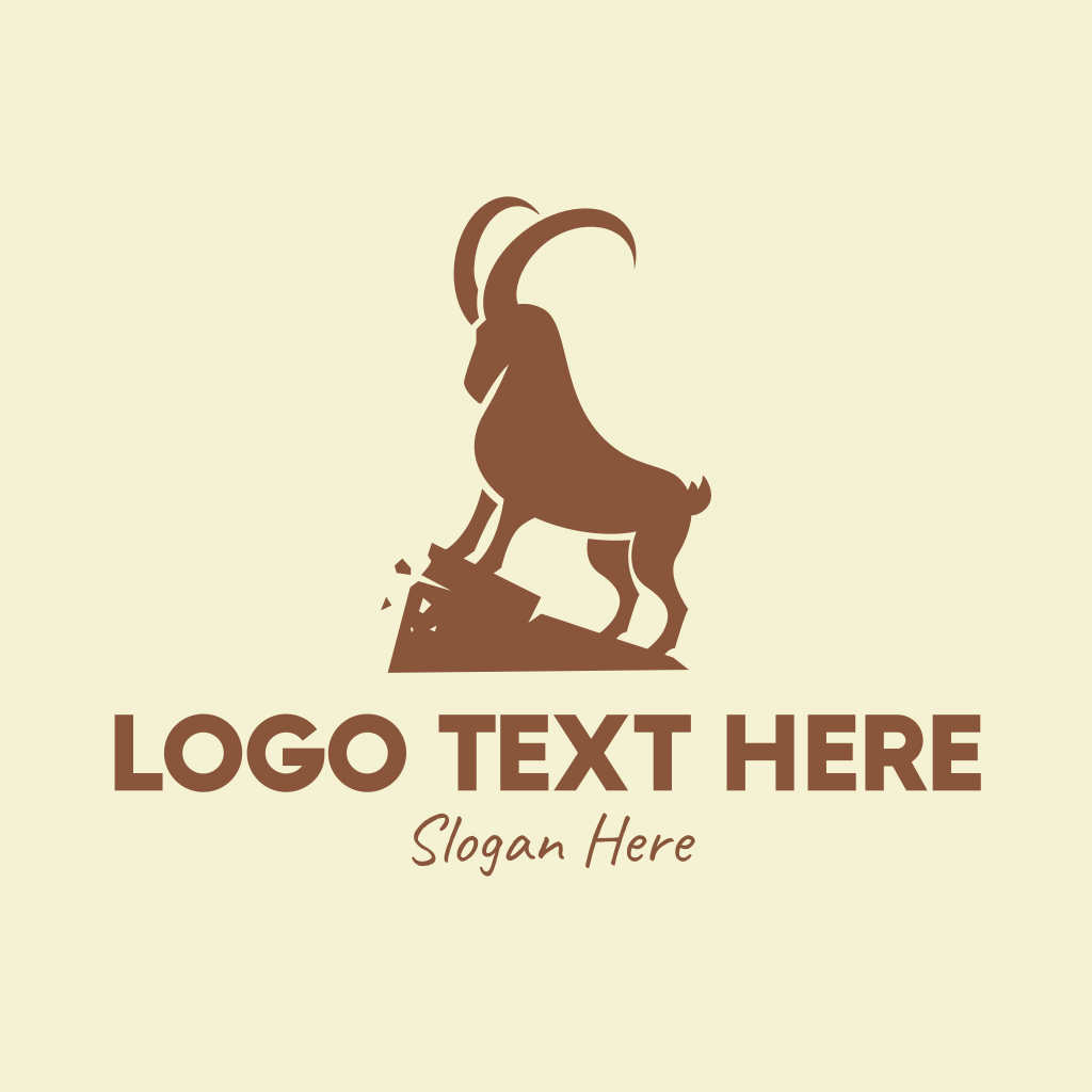 Brown Wild Alpine Ibex Logo | BrandCrowd Logo Maker