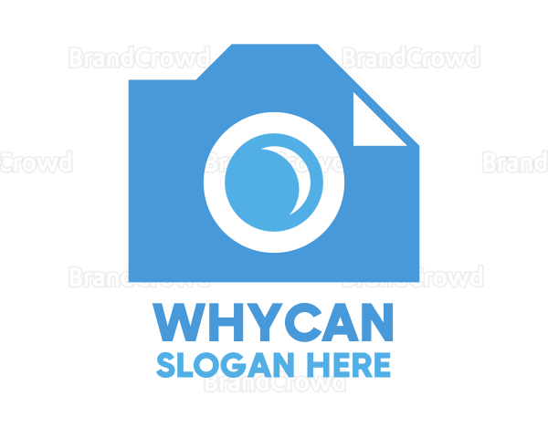 Blue Camera Paper Logo