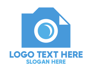 Youtube - Blue Camera Paper logo design
