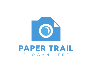 Camera Paper Document logo design