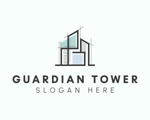 Architectural Tower Building logo design