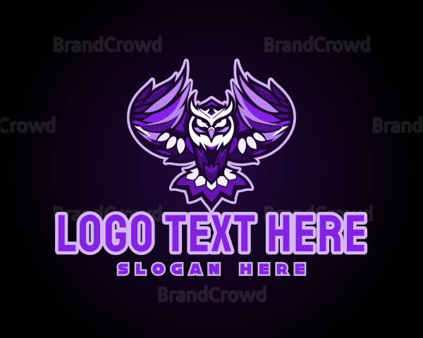 Purple Owl Esport Gaming Logo