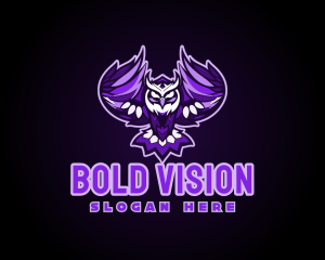 Purple Owl Esport Gaming logo design