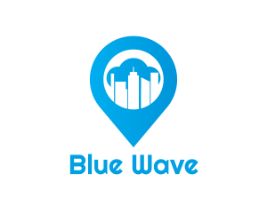 Blue Urban Pin logo design