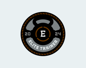 Crossfit Kettlebell Fitness Trainer logo design