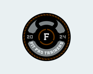 Crossfit Kettlebell Fitness Trainer logo design