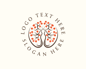 Woman Tree Nature logo design