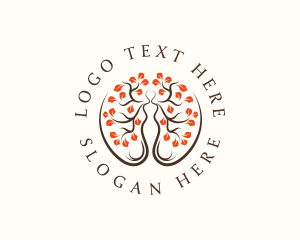 Woman Tree Nature Logo