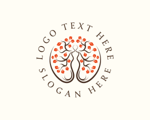 Vegetarian - Woman Tree Nature logo design