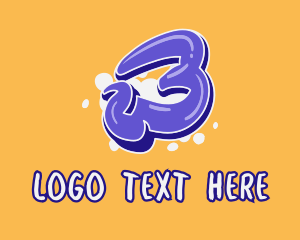 Lively - Blockbuster Graffiti Number 3 logo design