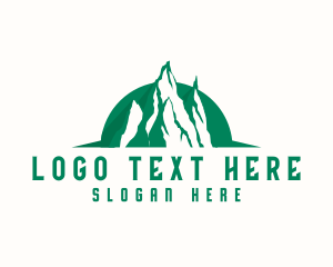 Outdoor - Mountain Hiking Adventure logo design