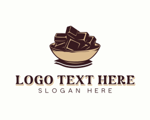 Snack - Chocolate Candy Bowl logo design
