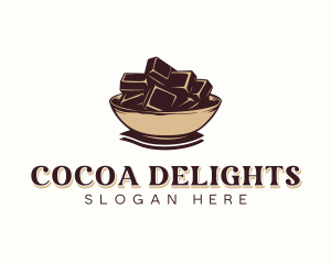 Chocolate Candy Bowl logo design