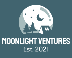 Lunar - Night Camping Site logo design