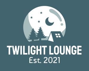 Evening - Night Camping Site logo design