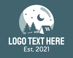 Night - Night Camping Site logo design