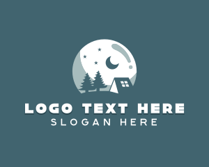 Camping - Night Camping Site logo design