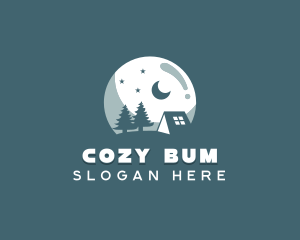 Night Camping Site logo design