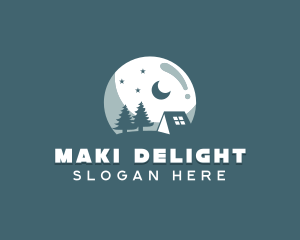 Night Camping Site logo design