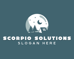 Night Camping Site logo design