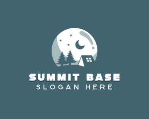 Base Camp - Night Camping Site logo design