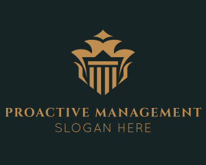 Asset Management Column logo design