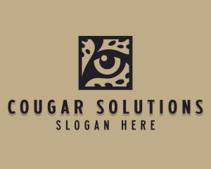 Cougar - Wild Leopard Eye logo design