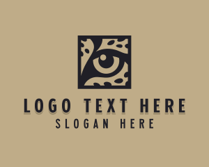 Cougar - Wild Leopard Eye logo design