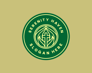 Retreat - Church Cross Christianity logo design