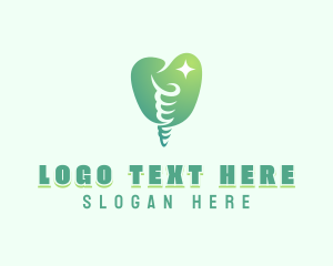 Oral Hygiene - Dental Implant Tooth logo design
