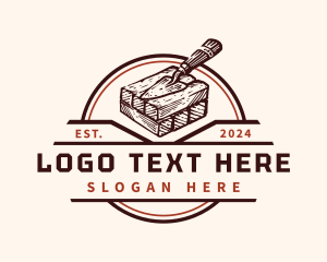 Tile - Masonry Trowel Brick logo design