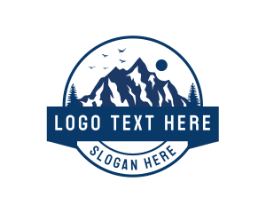 Badge - Nature Mountain Forest logo design