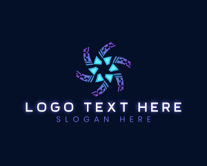 Artificial Intelligence - Technology Vortex Cyber Star logo design