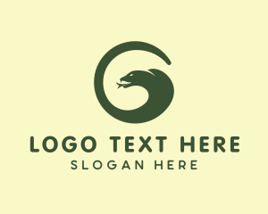 Ophiology - Snake Serpent Letter G logo design